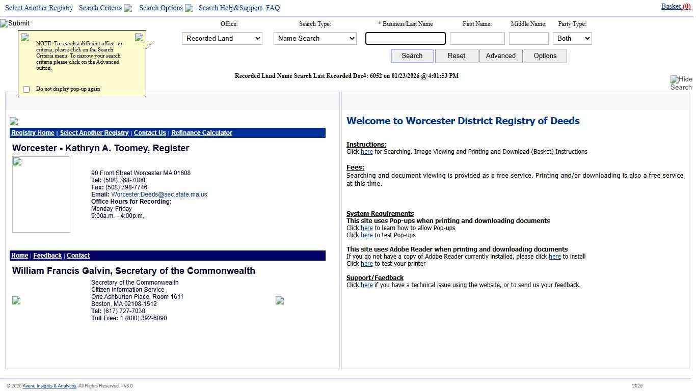 Welcome to 20/20 Perfect Vision Land Records I2