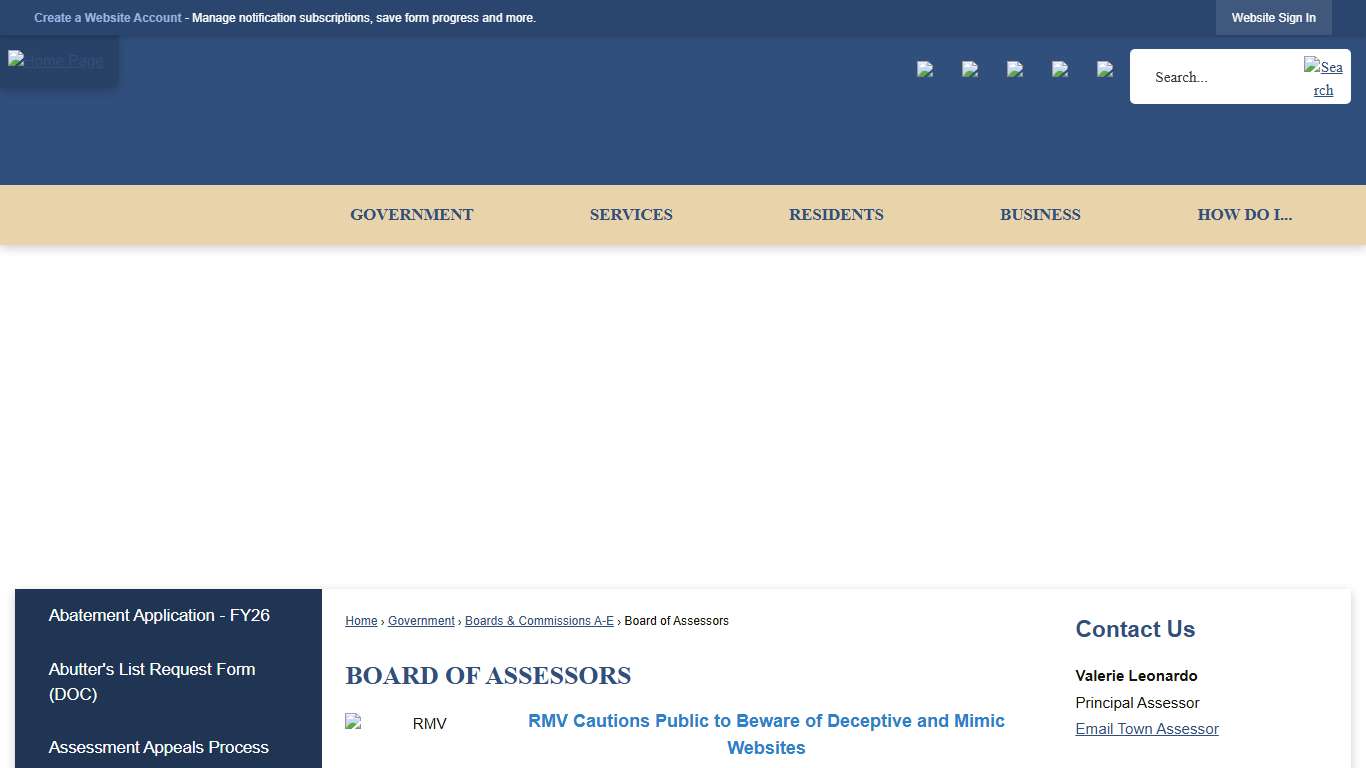 Board of Assessors Upton, MA